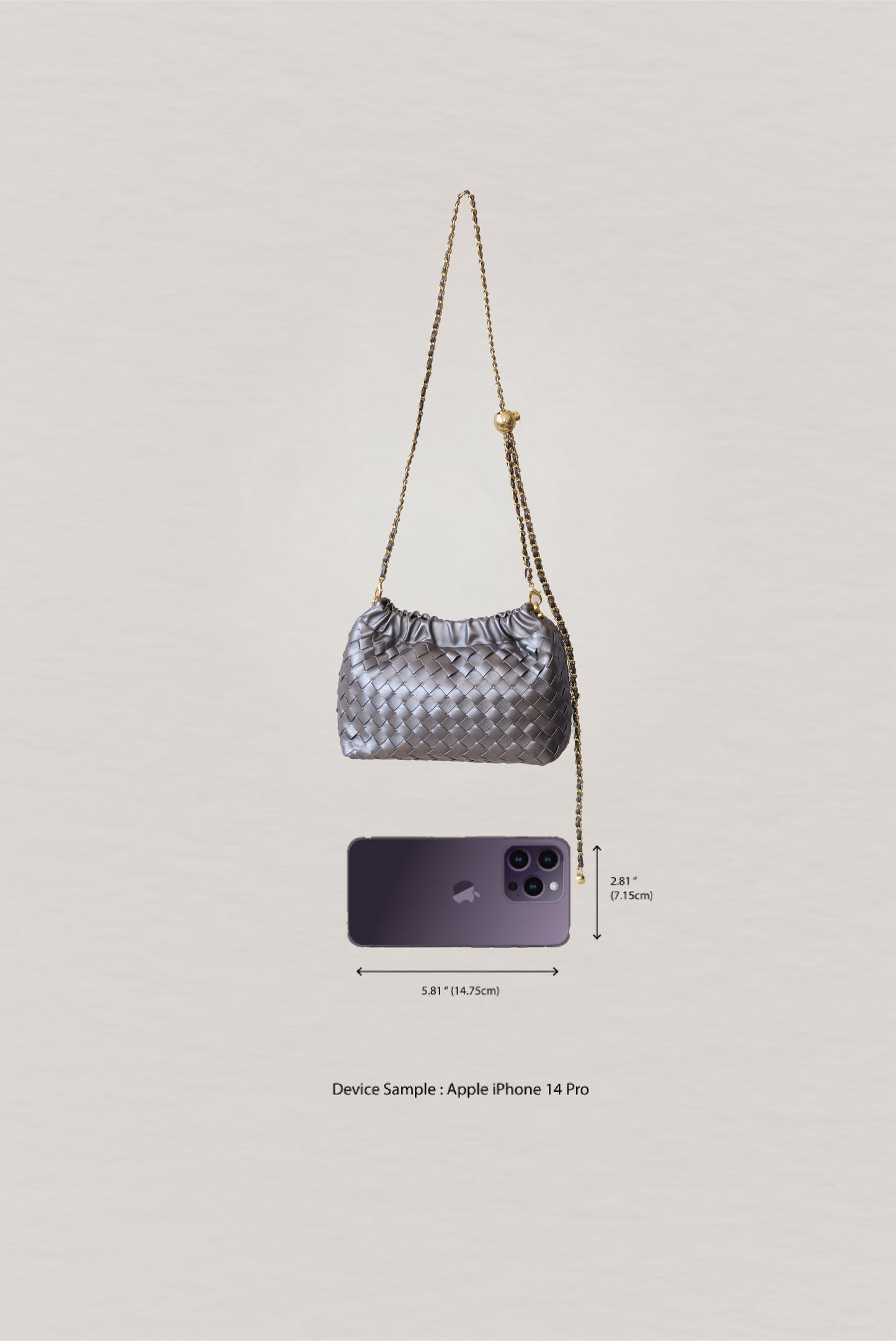 Artisan Signature Cloud Bag - Metallic Gray