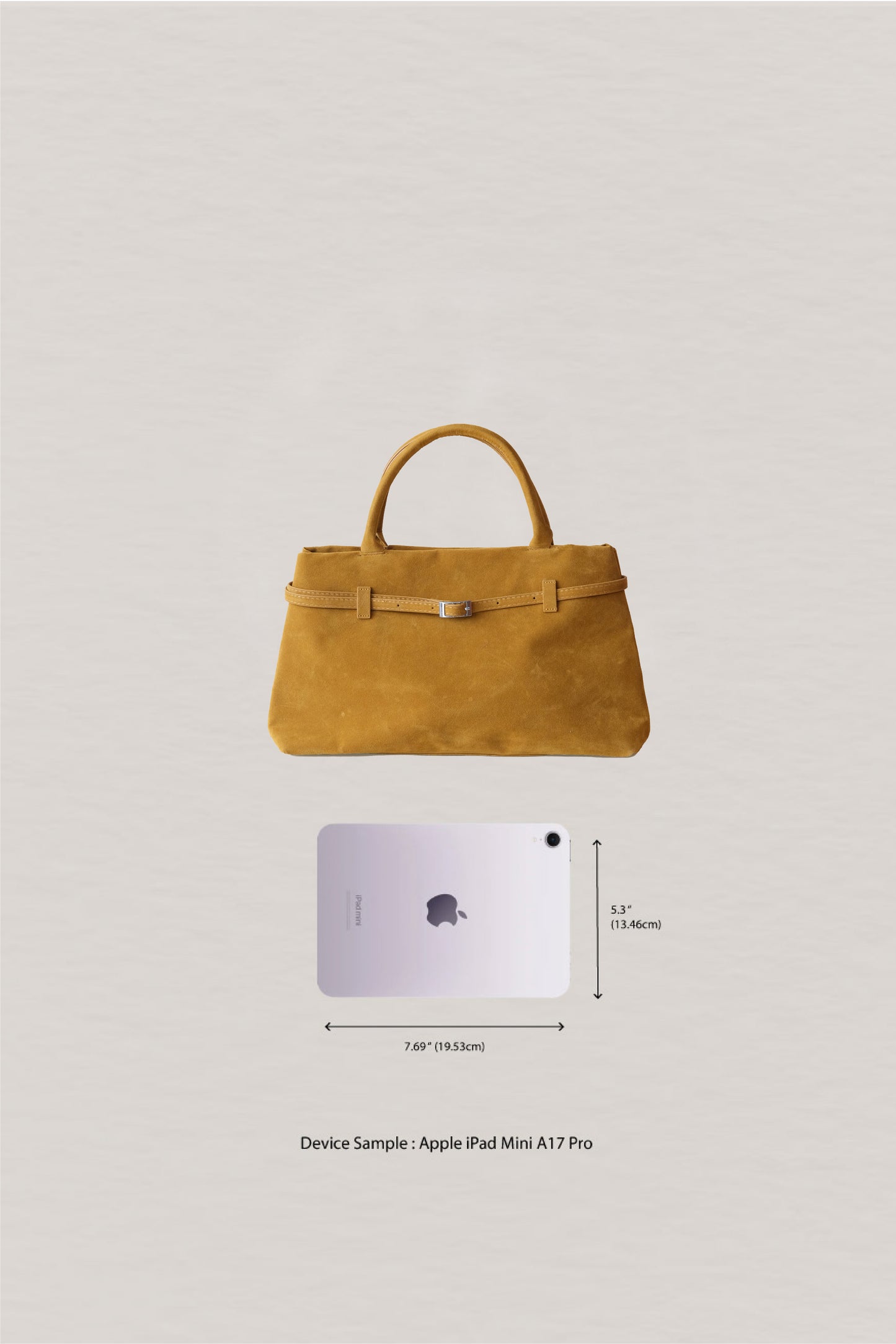 The Elegant Suede Bag In Yellow