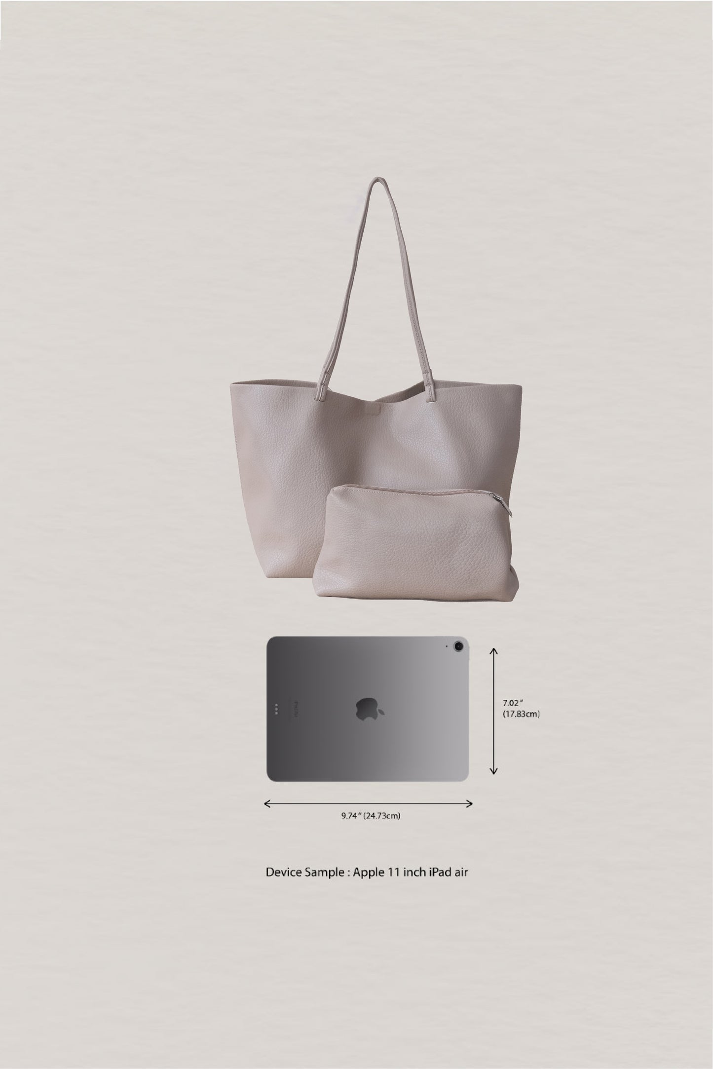 Ara Luxe Shoulder Tote - Khaki