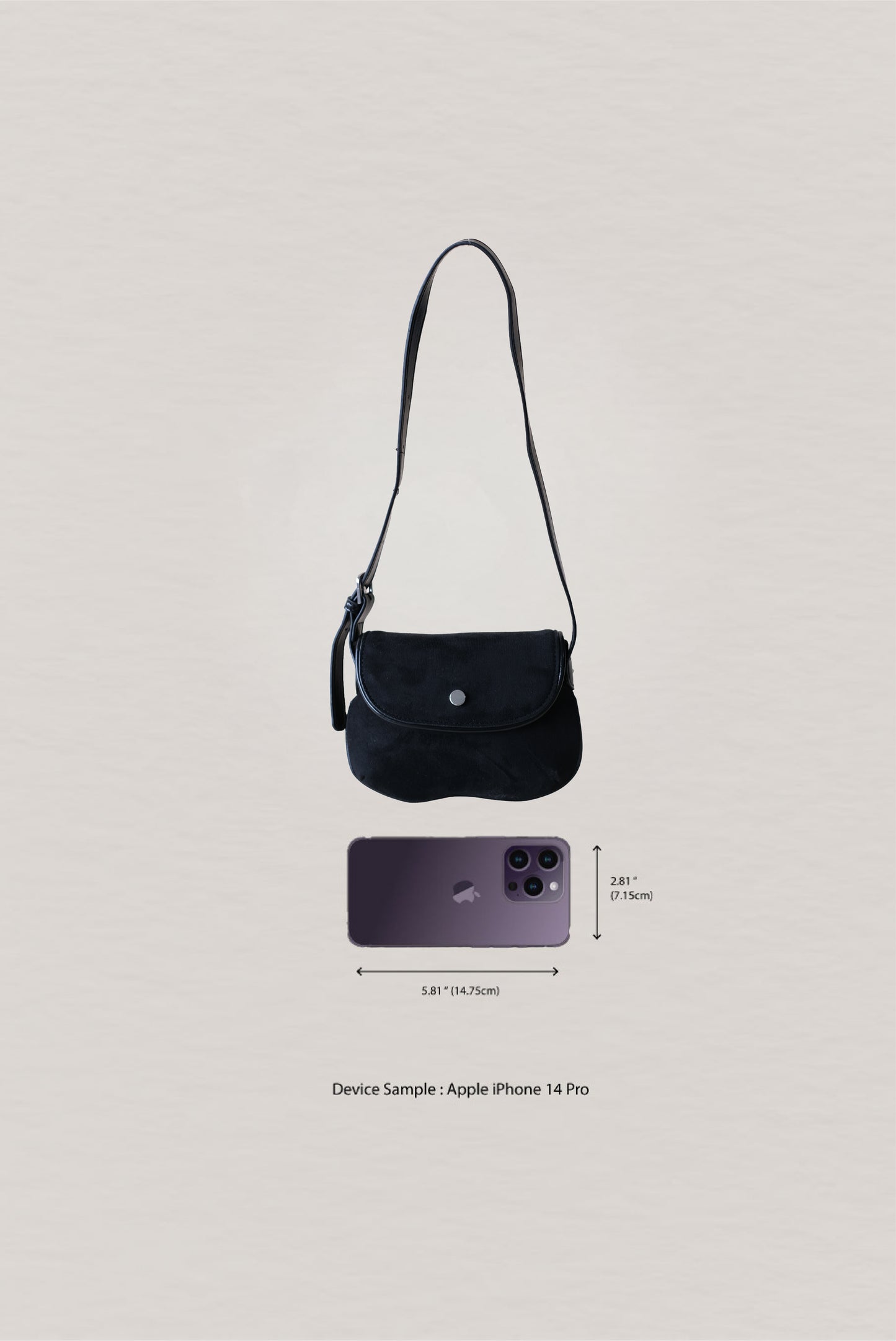 Classic Saddle Underarm Bag - Classic Black