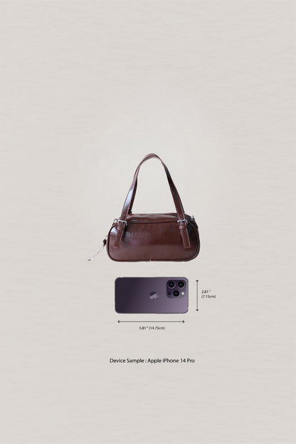Vintage Baguette Shoulder Bag - Coffee