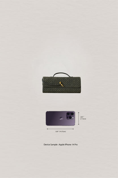 Artisan Crafted Flap Bag - Olive Green