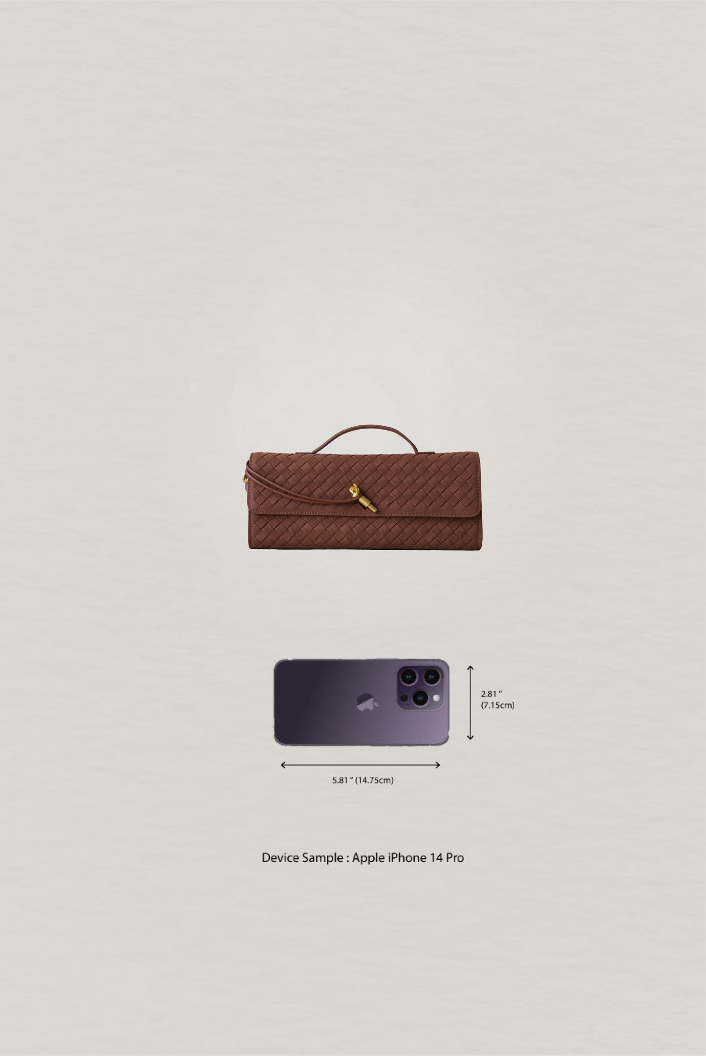 Artisan Crafted Flap Bag - Chestnut