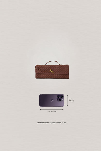 Artisan Crafted Flap Bag - Chestnut