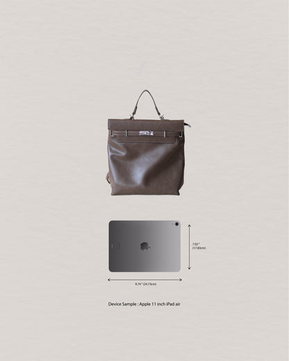 The Vivienne Backpack Tote - Coffee