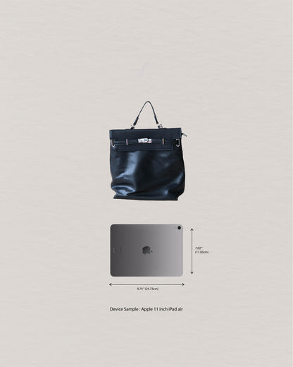The Vivienne Backpack Tote - Classic Black