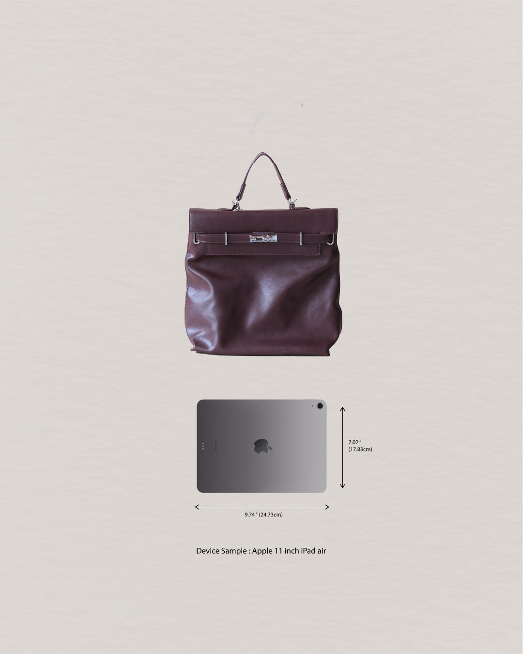 The Vivienne Backpack Tote - Wine Red