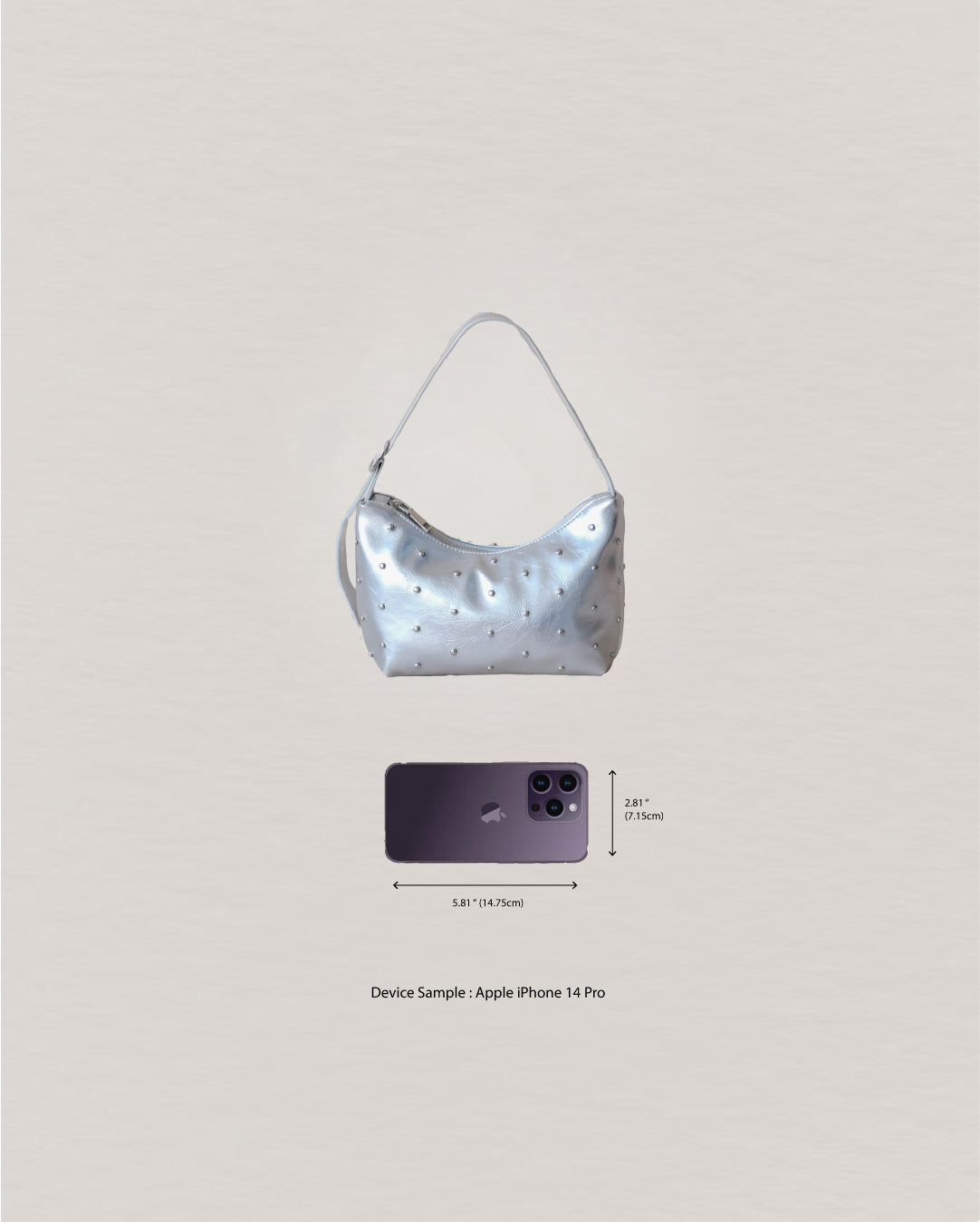 Amara Shine Bag - Silver