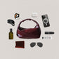 French Retro Lunch Box Bag In Wine Red