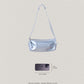 PU Soft Leather Pillow Bag in Silver