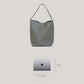Pebbled Texture Soft Leather Simple Shoulder Bag in Mud Color