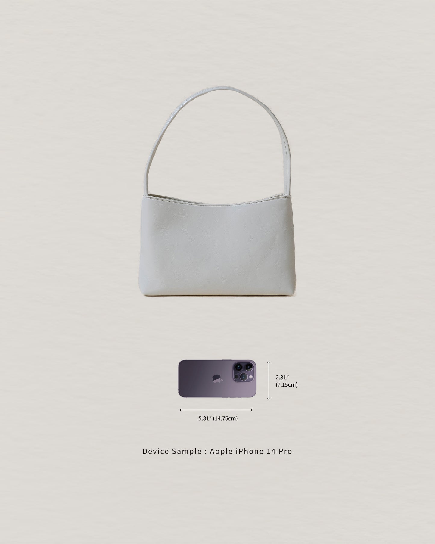 French Style Versatile Armpit Bag - Cream White