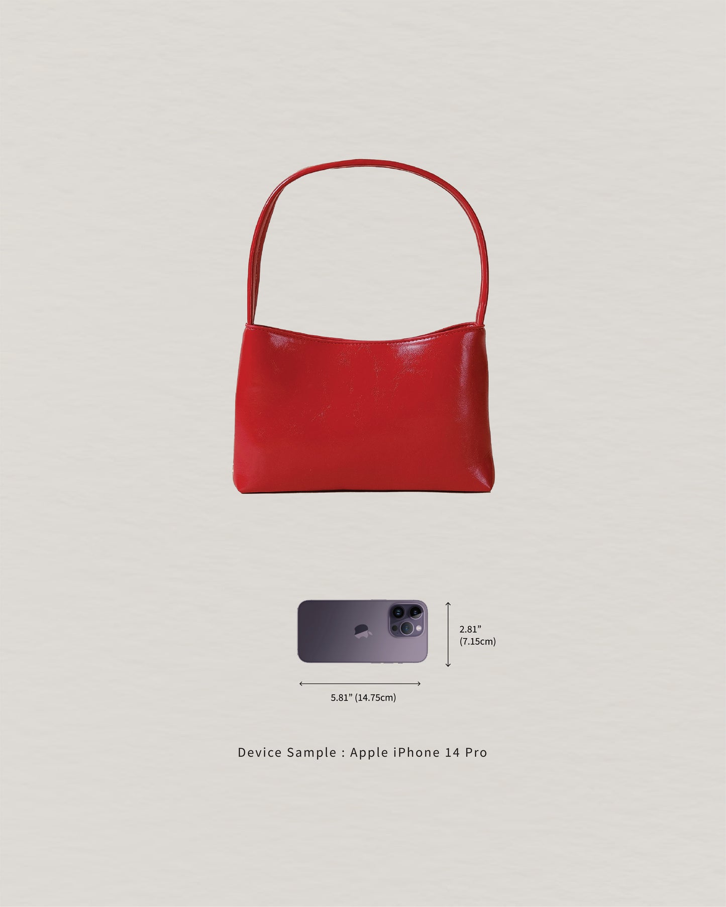 French Style Versatile Armpit Bag - Elegant Red