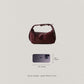 French Retro Lunch Box Bag In Wine Red