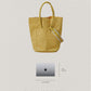 Large capacity portable bucket bag - Silky Matte Yellow