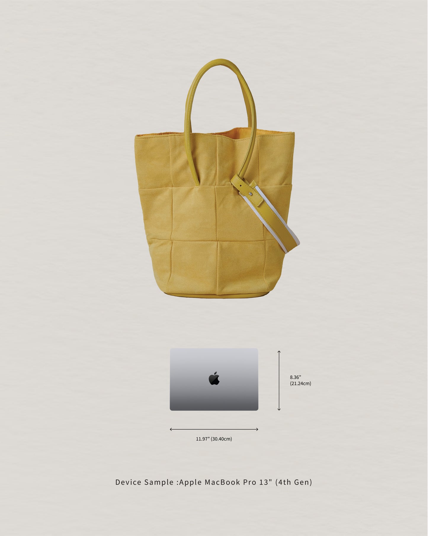 Large capacity portable bucket bag - Silky Matte Yellow