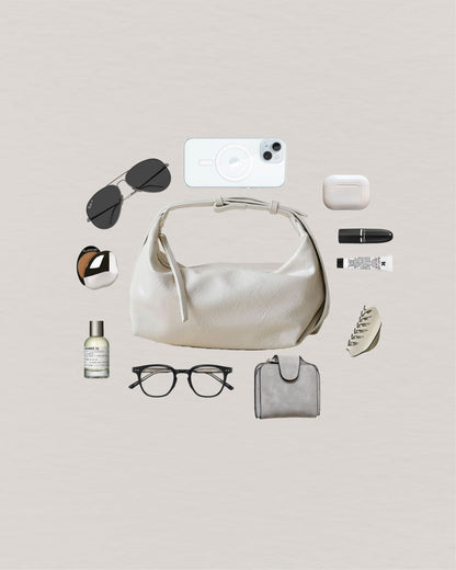 French Retro Lunch Box Bag In Cream White