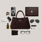 The Elegant Suede Bag In Dark Coffee