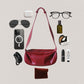 PU Soft Leather Pillow Bag in Ancora Red