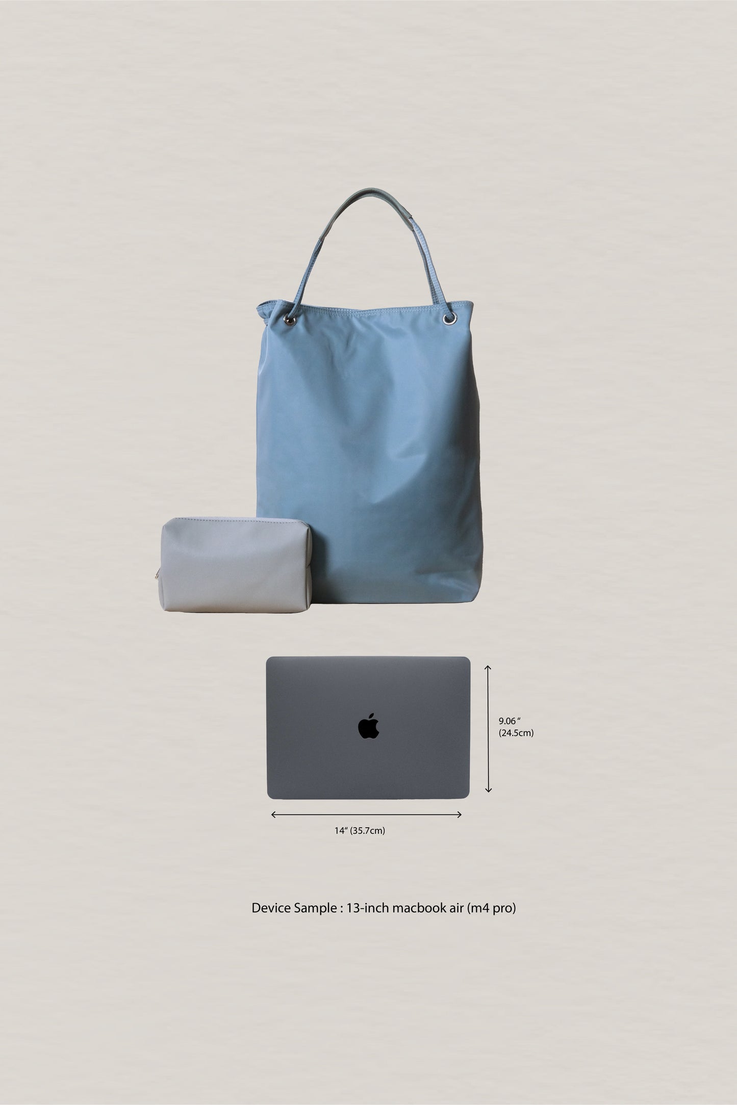 Classic Flow Laptop Bag + Pouch Bag In Lake Blue