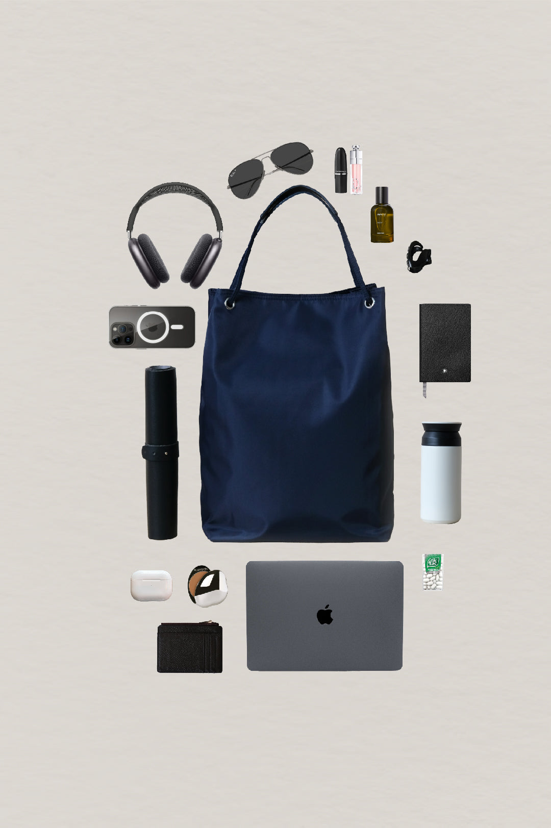 Classic Flow Laptop Bag + Mouse Pad In Dark Blue