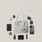 Mini Classic Flow Nylon Tote - Grey Yellow (With Charm)