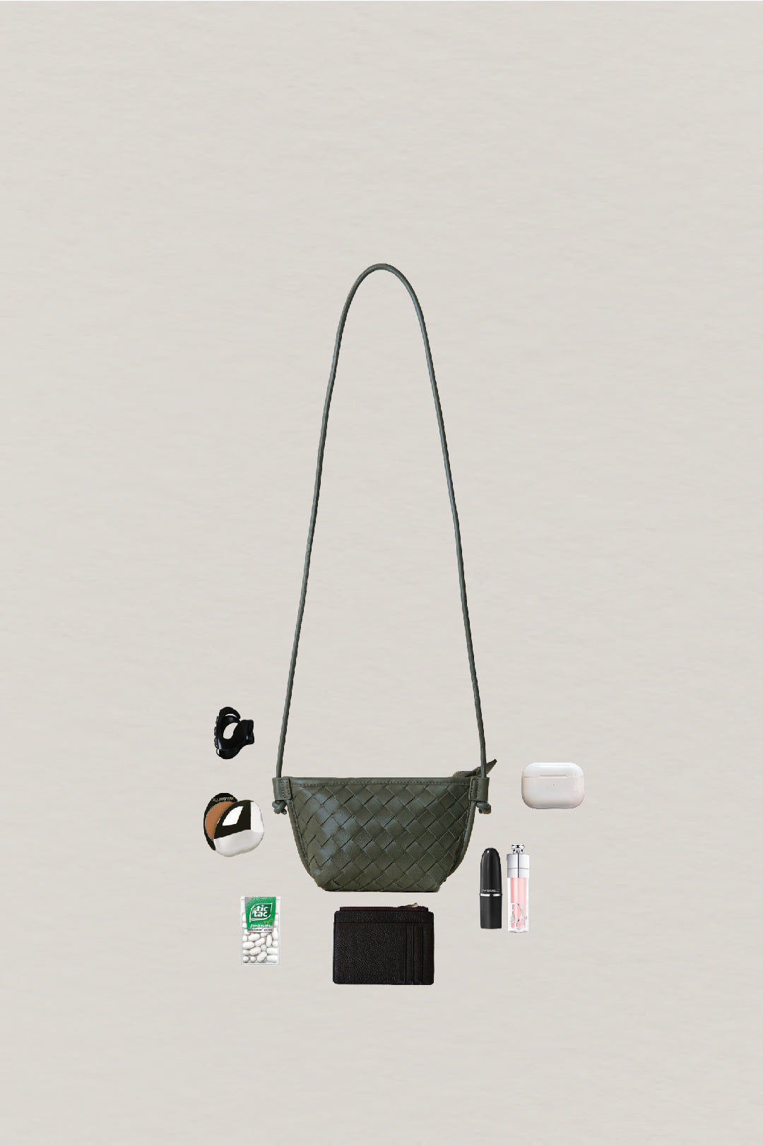 Mini Artisan Satchel - Shinny Olive Green