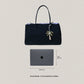 Classic Flow Nylon Tote - Black Purple (With Charm)