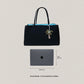 Classic Flow Nylon Tote - Black Blue (With Charm)