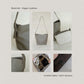 Large-Capacity Lychee Texture Shoulder/Crossbody Set In Light Mud