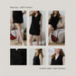 [SAMPLE RELEASE] French V-Neck Cotton Linen Sleeveless Dress Classic Black