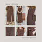 [2pcs Suit] for French High-End Sleeveless Vest + Pencil Skirt In Dark Brown