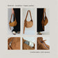 Vintage Suedette Dumpling Bag in Camel
