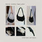 Vintage Suedette Dumpling Bag in Classic Black