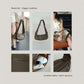 PU Soft Leather Pillow Bag in Mud Color