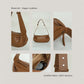 PU Soft Leather Pillow Bag in Brown