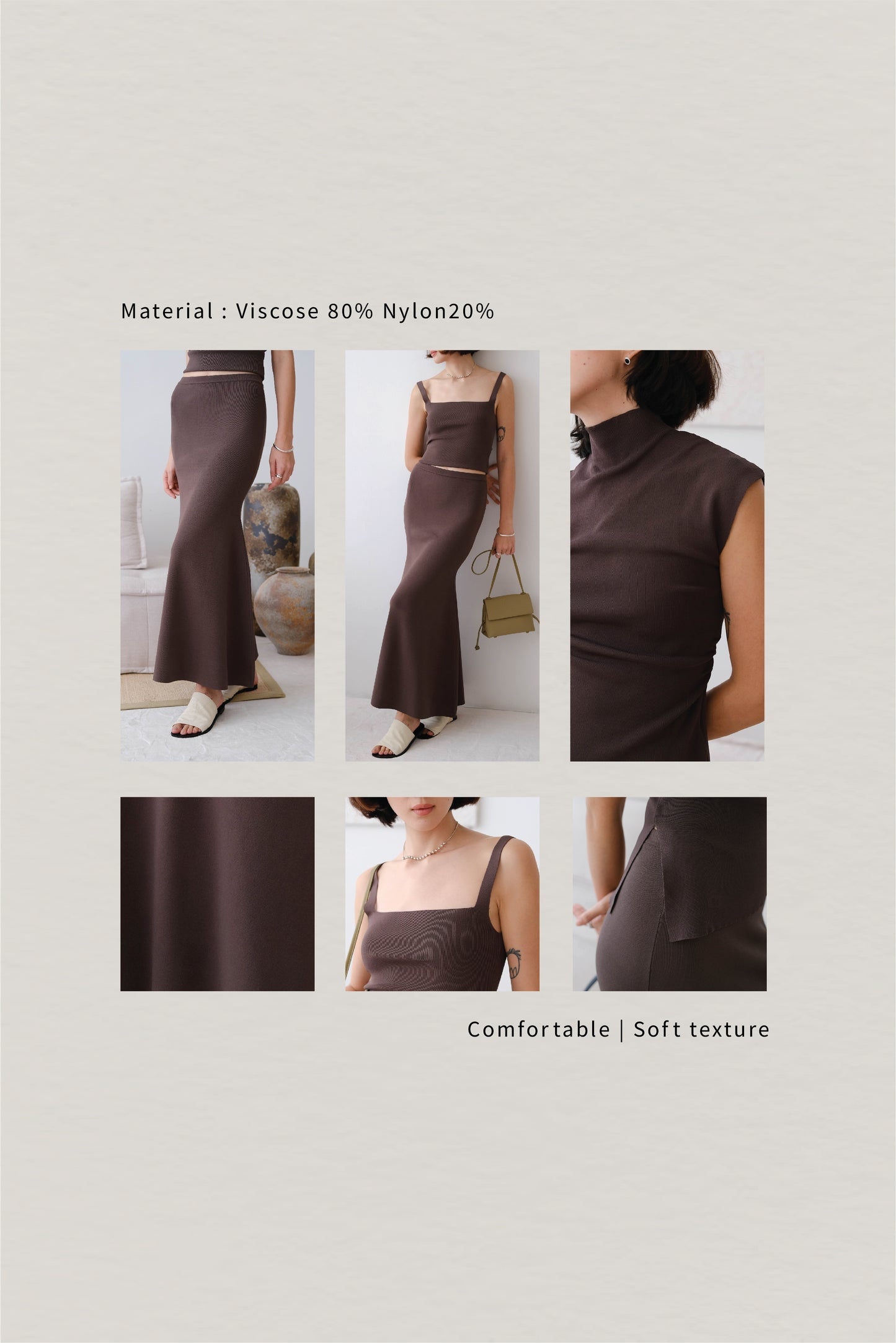 Fishtail Skirt in Soot Color