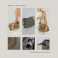 Drawstring Pleated Large Capacity Shoulder Bag in Mud Color
