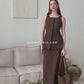 [2pcs Suit] for French High-End Sleeveless Vest + Pencil Skirt In Dark Brown