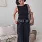 Casual Wide-leg Pants in Classic Black With Pocket