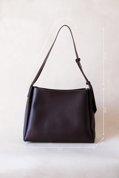 The Elara Tote - Dark Coffee