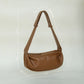 PU Soft Leather Pillow Bag in Brown