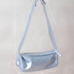 PU Soft Leather Pillow Bag in Silver