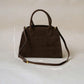 Matte PU Tote Crossbody Bag - Coffee