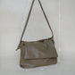 Drawstring Pleated Large Capacity Shoulder Bag in Mud Color