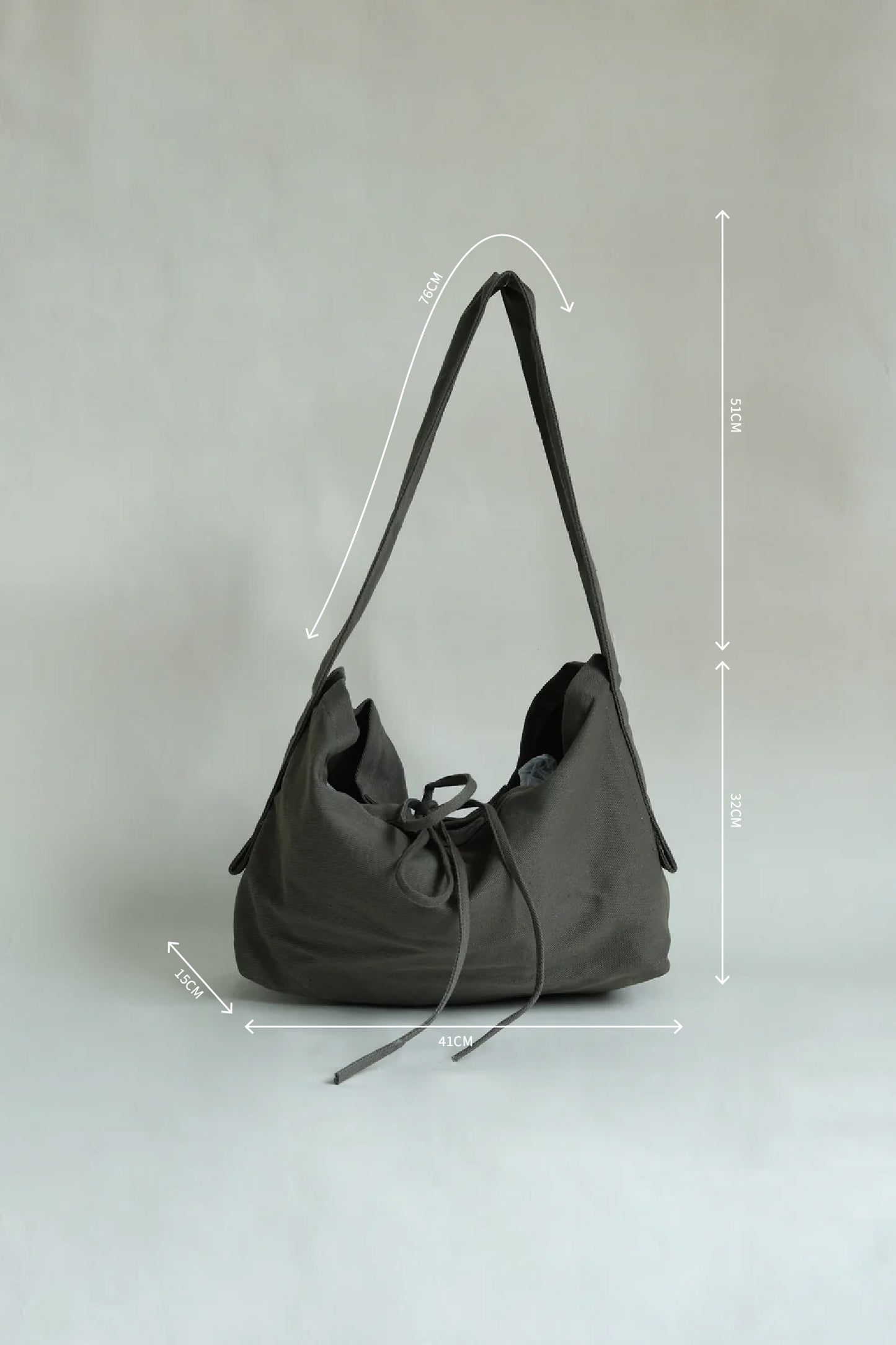 Lace canvas bag in Navy Green