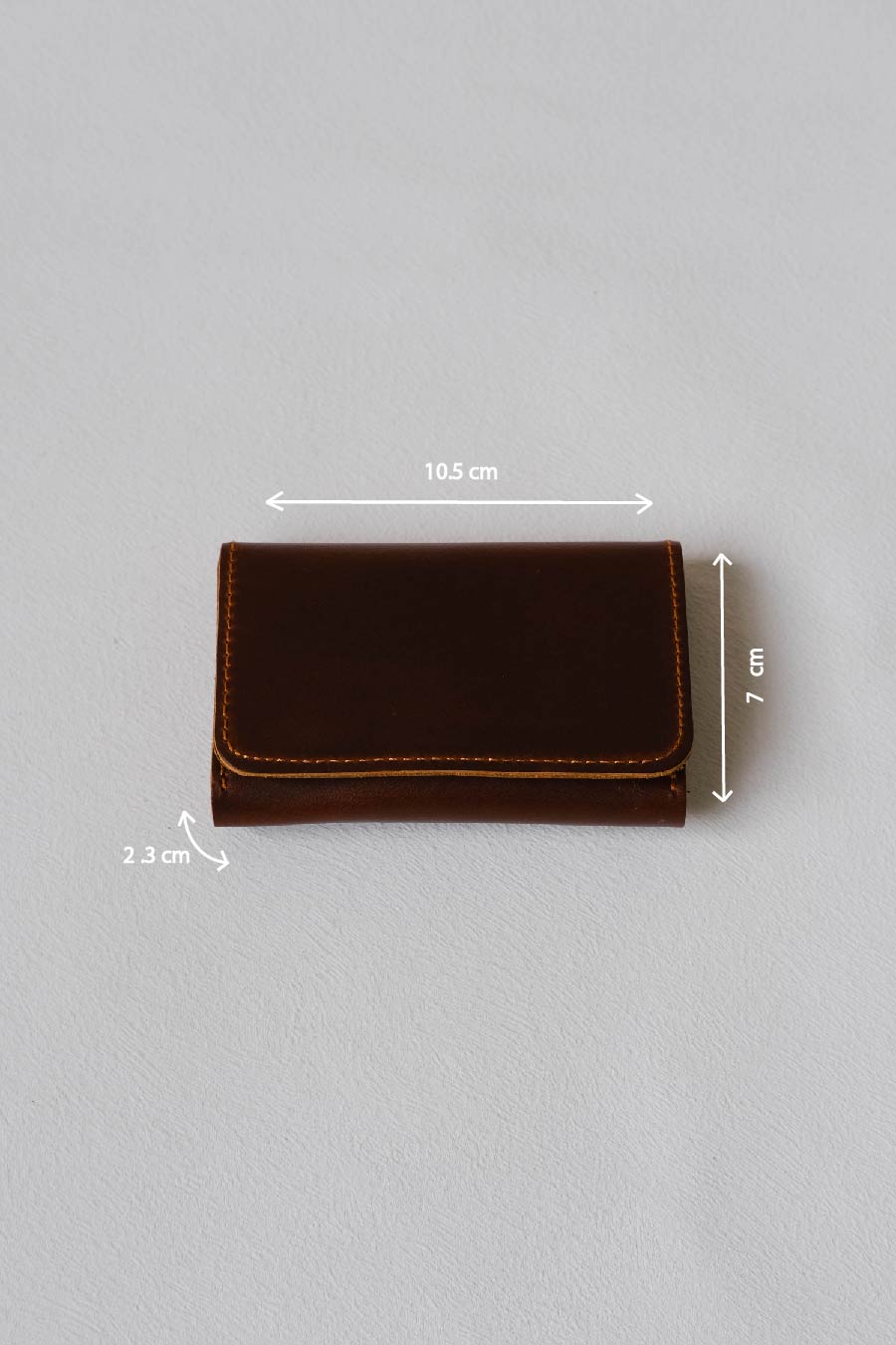 French Handmade Minimalist Wallet In Coffee