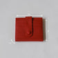 First Layer Genuine Leather Ultra-Thin Small Wallet In Red