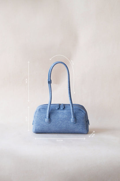 The Élan Denim Tote - Light Blue