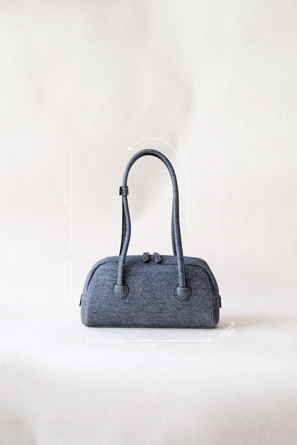 The Élan Denim Tote - Classic Black